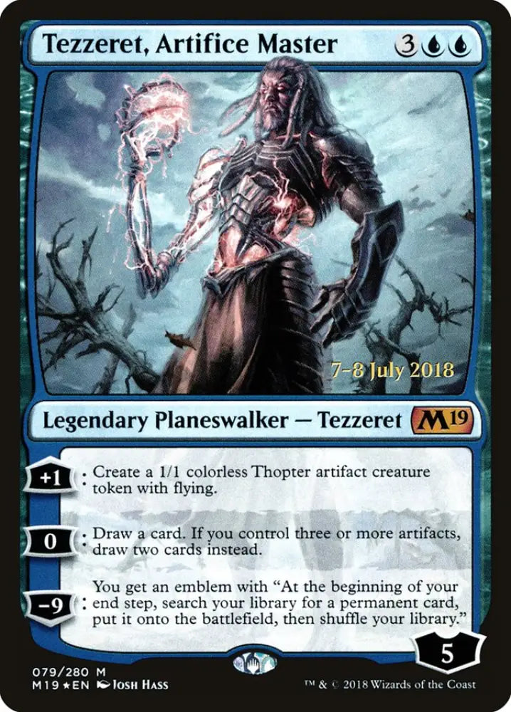 Tezzeret Artifice Master [Core Set 2019 Prerelease Promos] - MTG Single