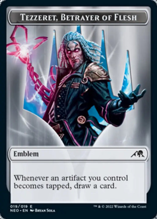 Tezzeret Betrayer of Flesh Emblem [Kamigawa: Neon Dynasty Tokens] - MTG Single
