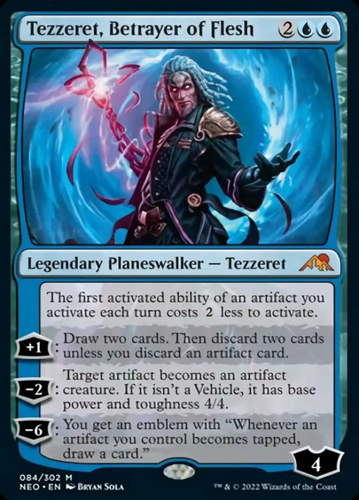 Tezzeret Betrayer of Flesh [Kamigawa: Neon Dynasty] - MTG Single