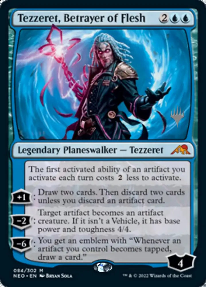 Tezzeret Betrayer of Flesh (Promo Pack) [Kamigawa: Neon Dynasty Promos] - MTG Single