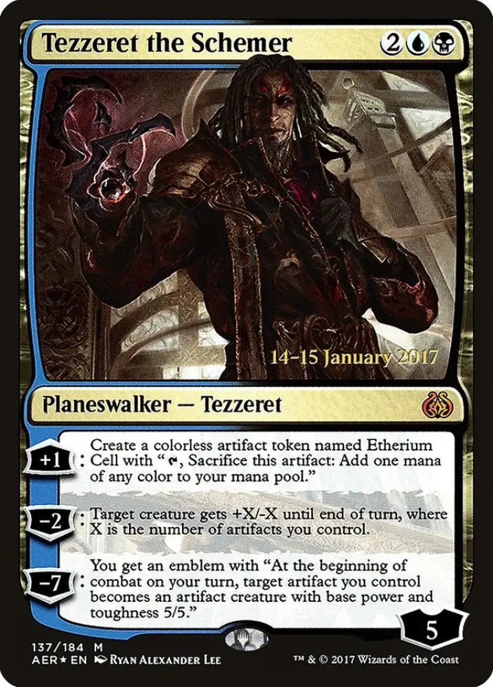 Tezzeret the Schemer [Aether Revolt Prerelease Promos] - MTG Single