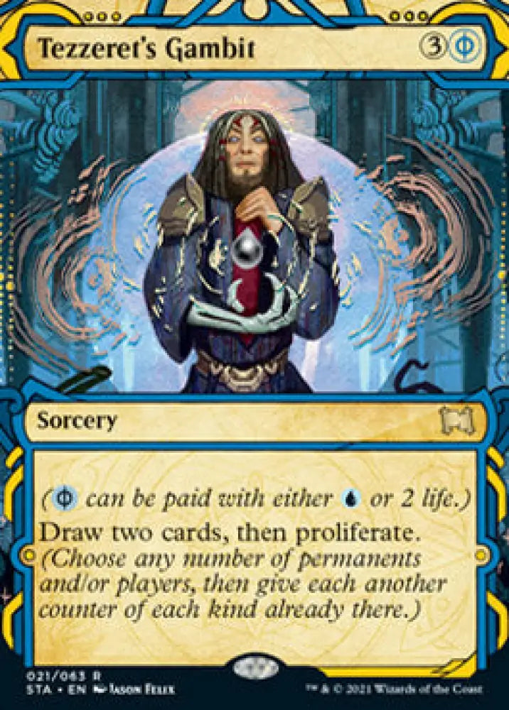 Tezzeret’s Gambit (Foil Etched) [Strixhaven: School of Mages Mystical Archive] - MTG Single