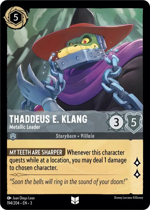 Thaddeus E. Klang - Metallic Leader (194/204) [Into the Inklands] - Lorcana Single