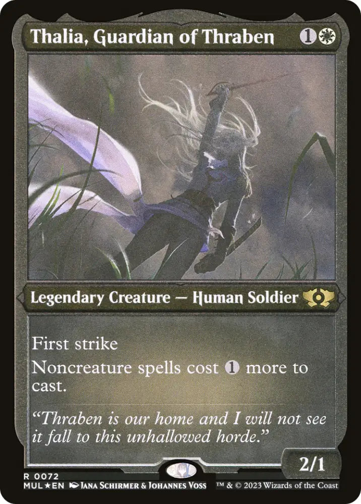 Thalia Guardian of Thraben (Foil Etched) [Multiverse Legends] - MTG Single
