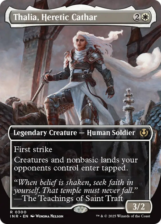 Thalia Heretic Cathar (borderless) [Innistrad Remastered] - MTG Single