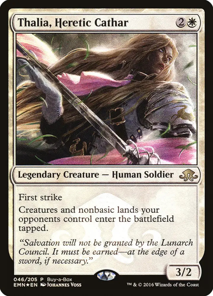 Thalia Heretic Cathar (Buy-A-Box) [Eldritch Moon Promos] - MTG Single