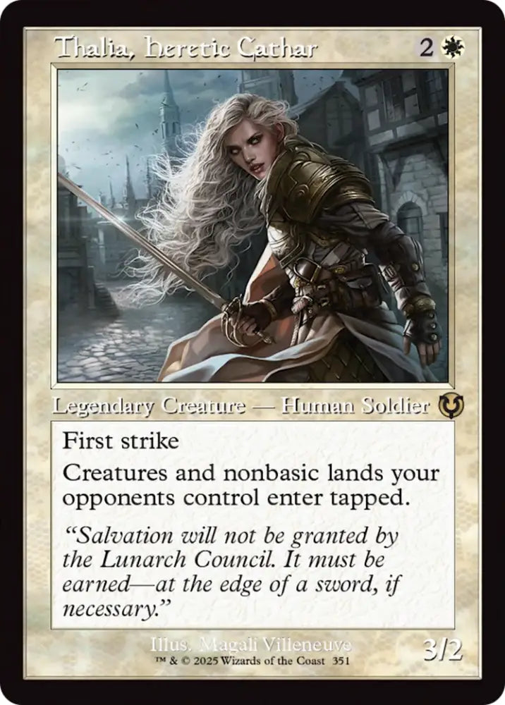 Thalia Heretic Cathar (Retro Frame) [Innistrad Remastered] - MTG Single