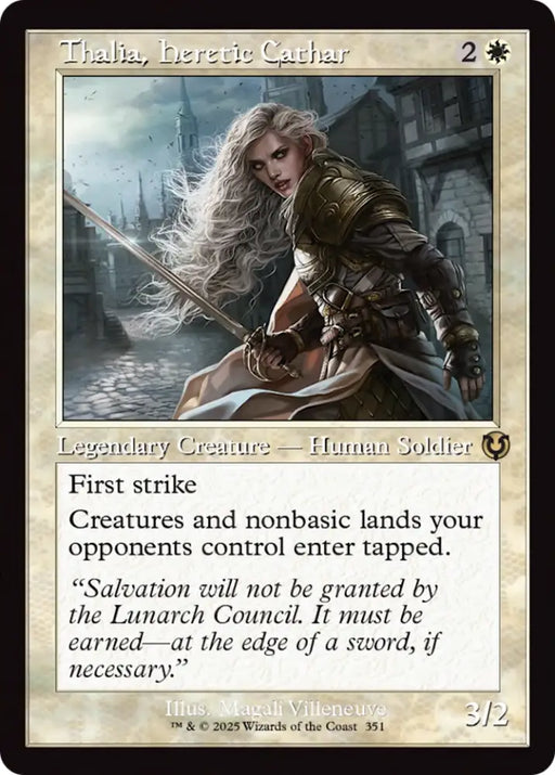 Thalia Heretic Cathar (Retro Frame) [Innistrad Remastered] - MTG Single