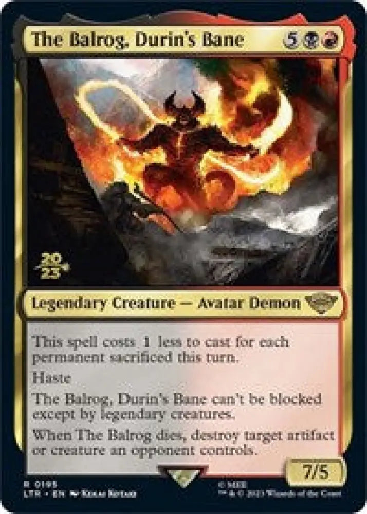 The Balrog, Durin's Bane (195) [Prerelease Cards]