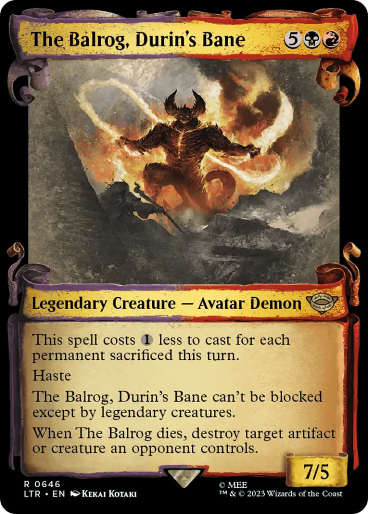 The Balrog Durin’s Bane [The Lord of the Rings: Tales of Middle-Earth Showcase Scrolls] - MTG Single