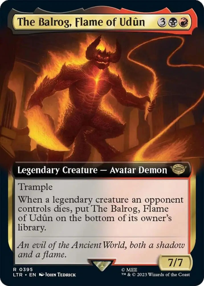The Balrog Flame of Udun (Extended Art) [The Lord of the Rings: Tales of Middle-Earth] - MTG Single