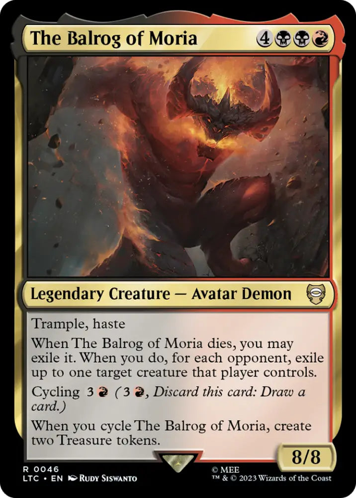 The Balrog of Moria [The Lord of the Rings: Tales of Middle-Earth Commander] - MTG Single