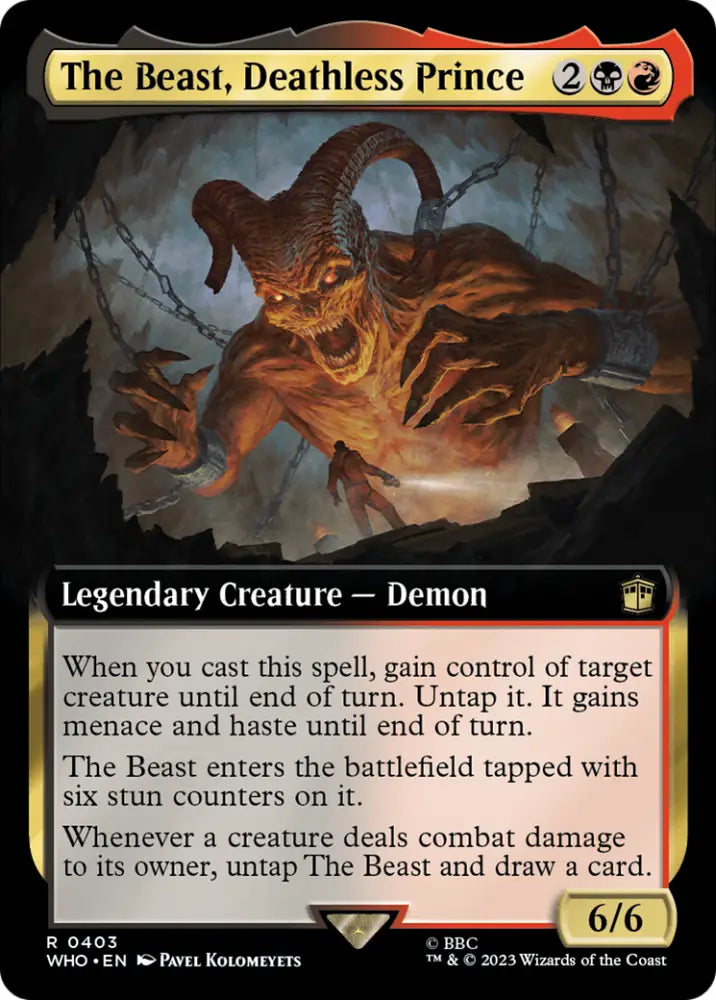 The Beast Deathless Prince (Extended Art) [Doctor Who] - MTG Single