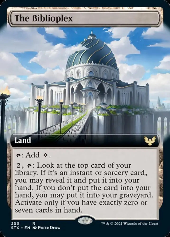 The Biblioplex (Extended Art) [Strixhaven: School of Mages] - MTG Single