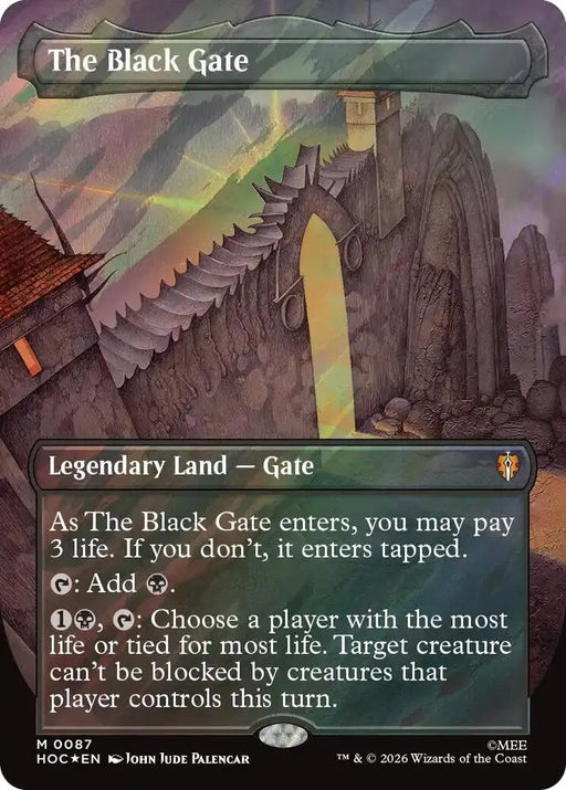 The Black Gate (Borderless) (Surge Foil) (87) [The Hobbit: Eternal-Legal]