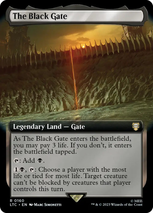 The Black Gate (Extended Art) [The Lord of the Rings: Tales of Middle-Earth Commander] - MTG Single