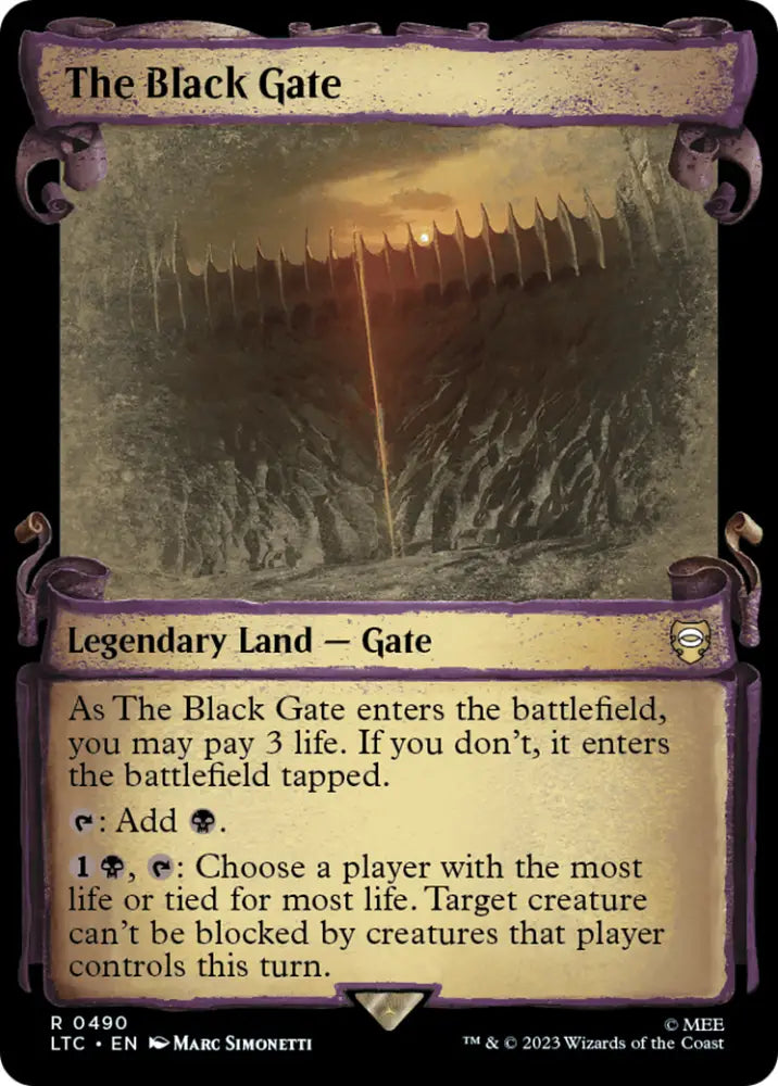 The Black Gate [The Lord of the Rings: Tales of Middle-Earth Commander Showcase Scrolls] - MTG Single