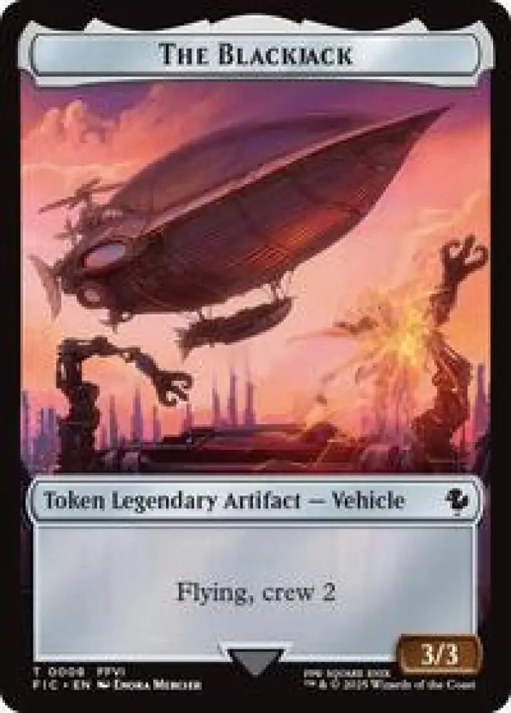 The Blackjack // The Monarch Double-Sided Token (Surge Foil) (8 // 11) [Final Fantasy Commander]