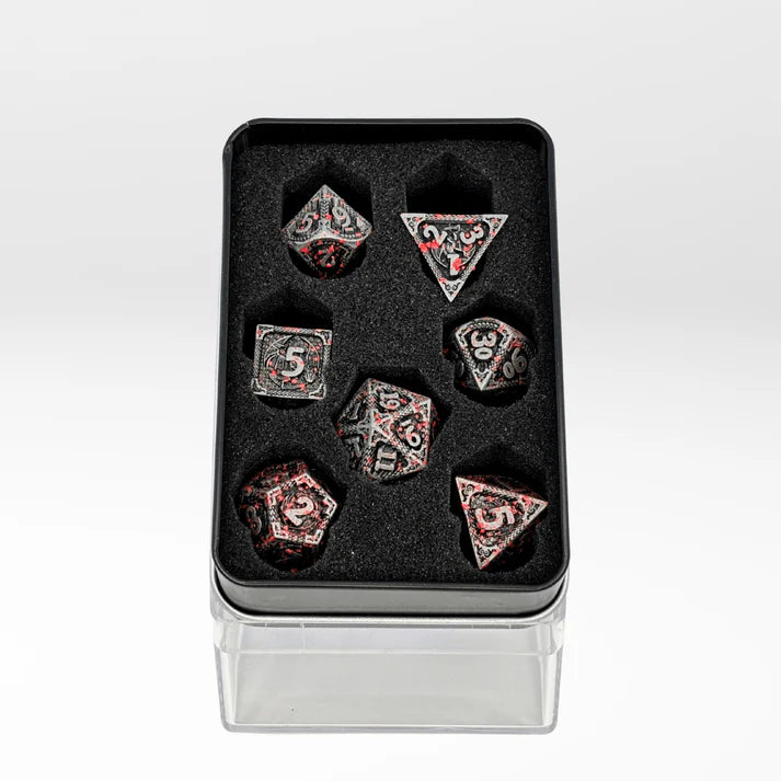 Nerd Gear: The Blood-Cursed Totem - 7pc Solid Metal Dice Set
