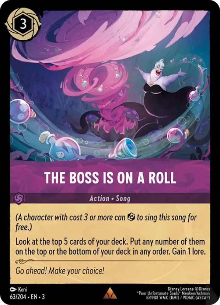 The Boss is on a Roll (63/204) [Into the Inklands] - Lorcana Single