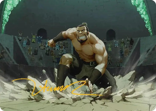 The Boulder, Ready to Rumble Art Card (Gold-Stamped Signature) (13) [Avatar: The Last Airbender Art Series]