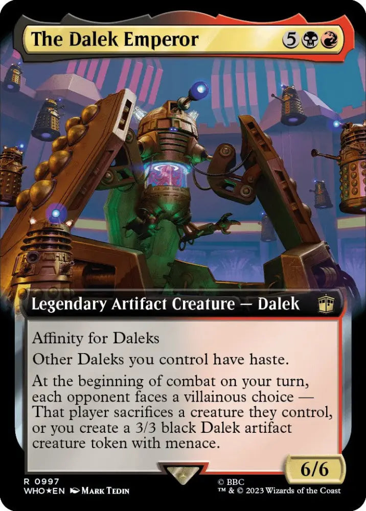 The Dalek Emperor (Extended Art) (Surge Foil) [Doctor Who] - MTG Single