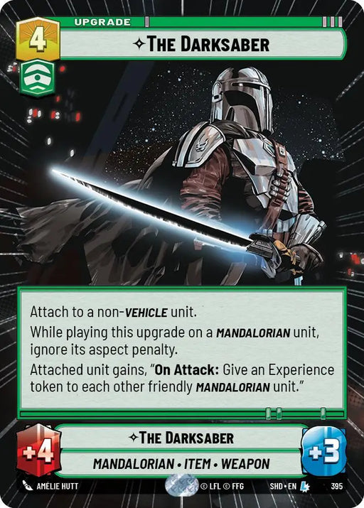 The Darksaber (Hyperspace) (395) [Shadows of the Galaxy] - Star Wars: Unlimited Single