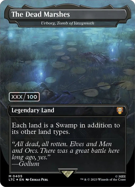The Dead Marshes - Urborg Tomb of Yawgmoth (Serialized) [The Lord of the Rings: Tales of Middle-Earth Commander] - MTG