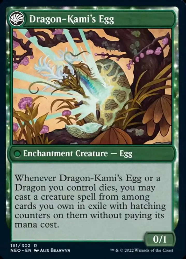 The Dragon-Kami Reborn // Dragon-Kami’s Egg [Kamigawa: Neon Dynasty] - MTG Single