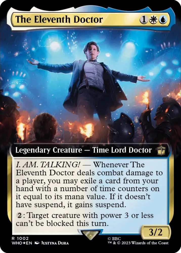 The Eleventh Doctor (Extended Art) (Surge Foil) [Doctor Who] - MTG Single