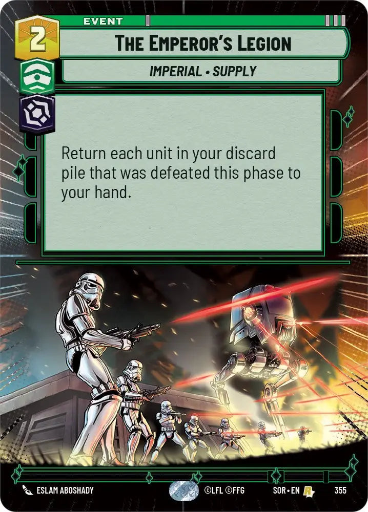 The Emperor’s Legion (Hyperspace) (355) [Spark of Rebellion] - Star Wars: Unlimited Single