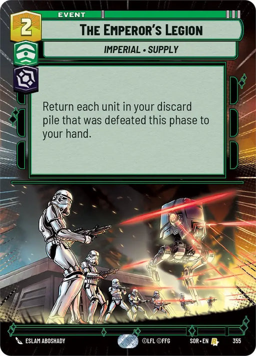 The Emperor’s Legion (Hyperspace) (355) [Spark of Rebellion] - Star Wars: Unlimited Single