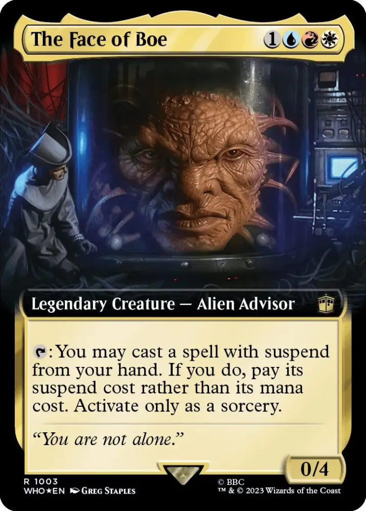 The Face of Boe (Extended Art) (Surge Foil) [Doctor Who] - MTG Single