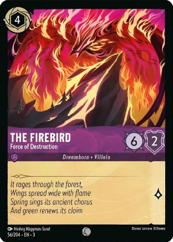 The Firebird - Force of Destruction (56/204) [Into the Inklands] - Lorcana Single