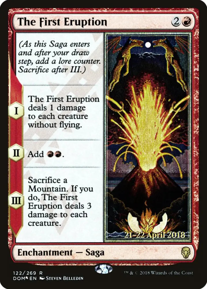 The First Eruption [Dominaria Prerelease Promos] - MTG Single