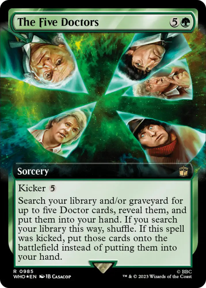 The Five Doctors (Extended Art) (Surge Foil) [Doctor Who] - MTG Single