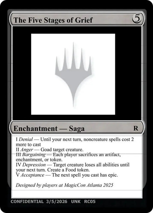 The Five Stages of Grief [Un-Known Event Playtest Cards]