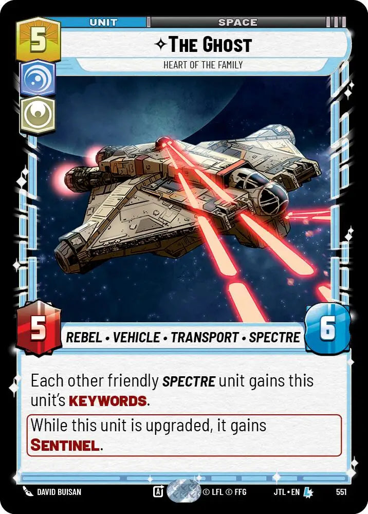 The Ghost - Heart of the Family (Foil) (551) [Jump to Lightspeed] - Star Wars: Unlimited Single