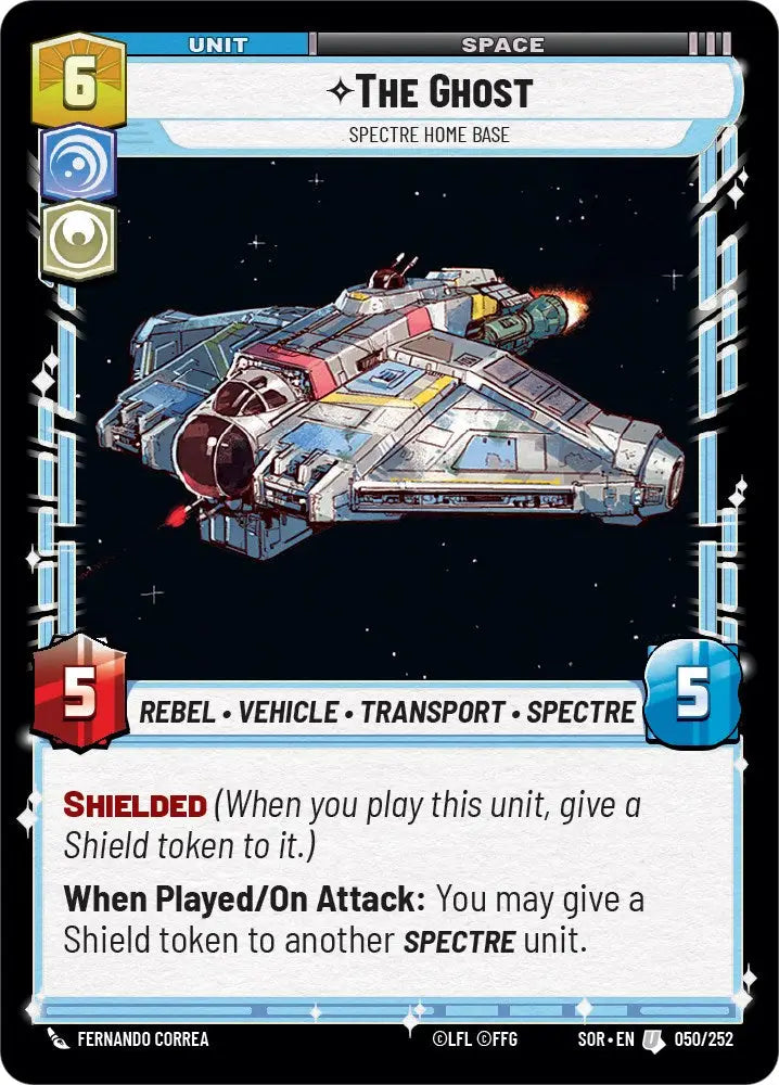 The Ghost - Spectre Home Base (050/252) [Spark of Rebellion] - Star Wars: Unlimited Single