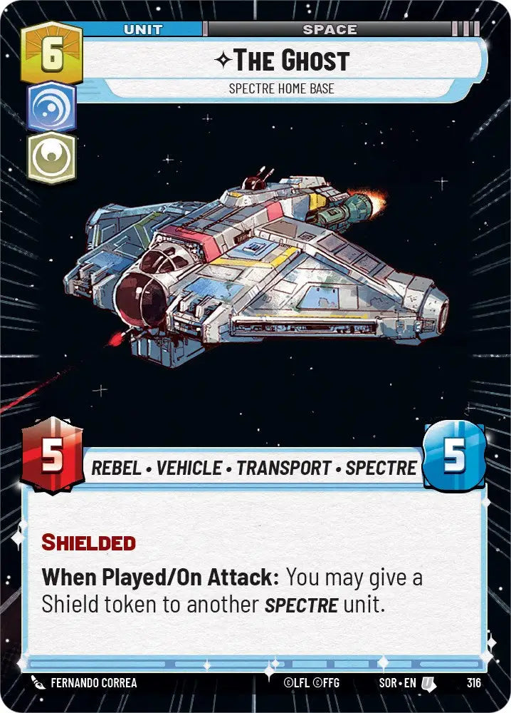 The Ghost - Spectre Home Base (Hyperspace) (316) [Spark of Rebellion] - Star Wars: Unlimited Single