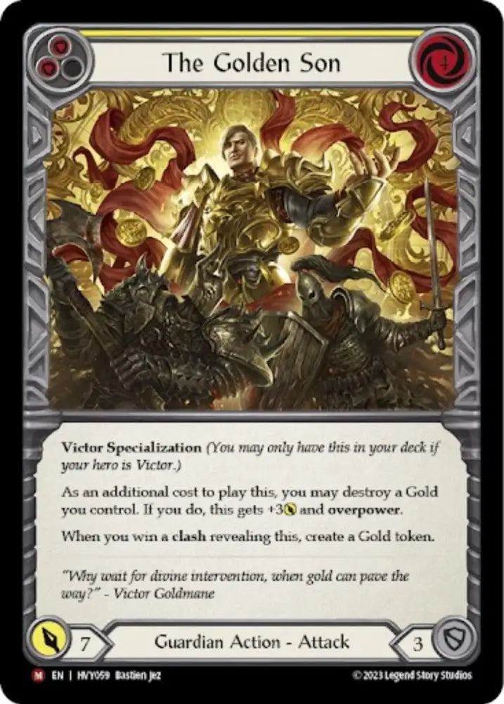 The Golden Son (Yellow) [Heavy Hitters] Rainbow Foil - Flesh And Blood Single
