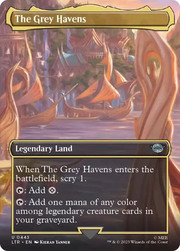 The Grey Havens (Borderless Alternate Art) [The Lord of the Rings: Tales of Middle-Earth] - MTG Single