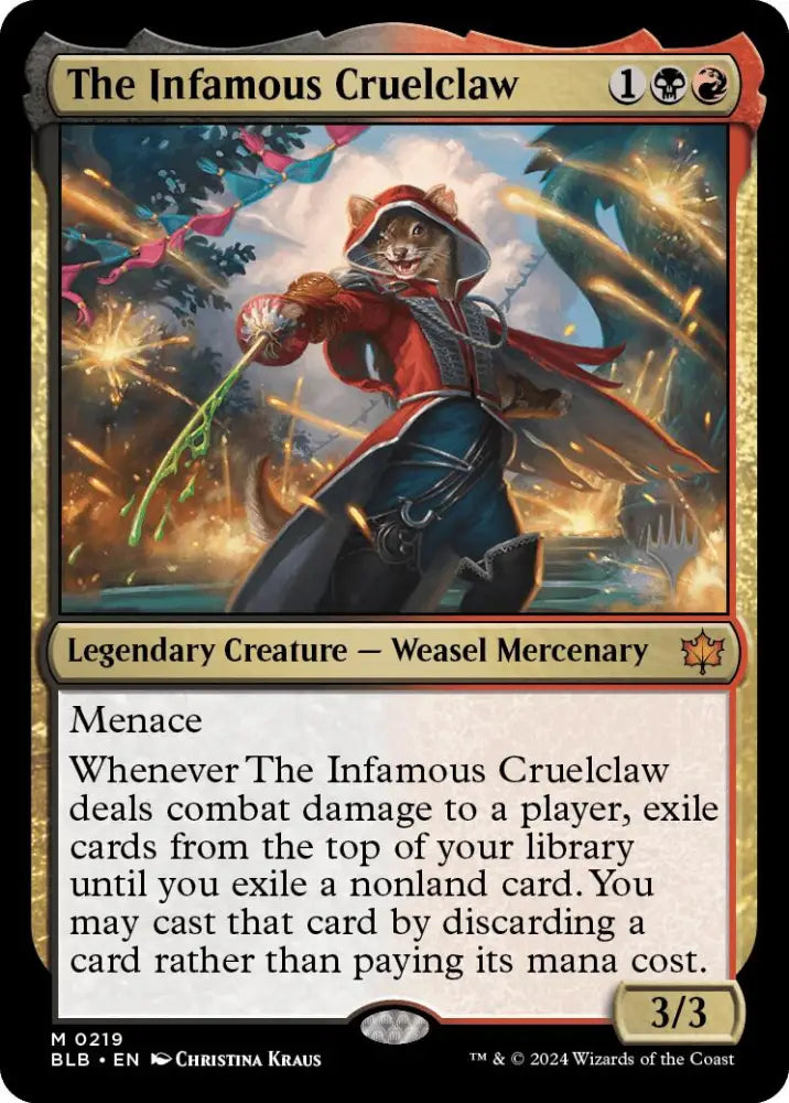 The Infamous Cruelclaw (Promo Pack) [Bloomburrow Promos] - MTG Single