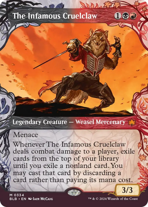 The Infamous Cruelclaw (Showcase) [Bloomburrow] - MTG Single