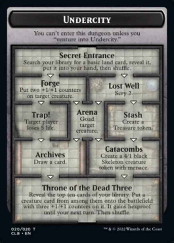 The Initiative // Undercity Double-Sided Token [Commander Legends: Battle for Baldur’s Gate Tokens] - MTG Single