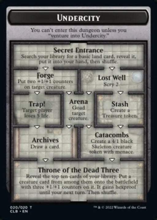 The Initiative // Undercity Double-Sided Token [Commander Legends: Battle for Baldur’s Gate Tokens] - MTG Single