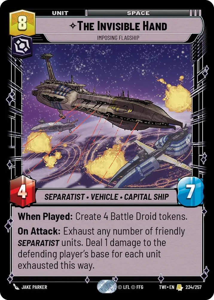 The Invisible Hand - Imposing Flagship (234/257) [Twilight of the Republic] - Star Wars: Unlimited Single