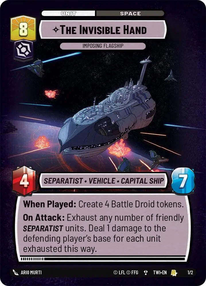 The Invisible Hand - Imposing Flagship (Store Showdown) (1/2) [Twilight of the Republic Promos] - Star Wars: Unlimited