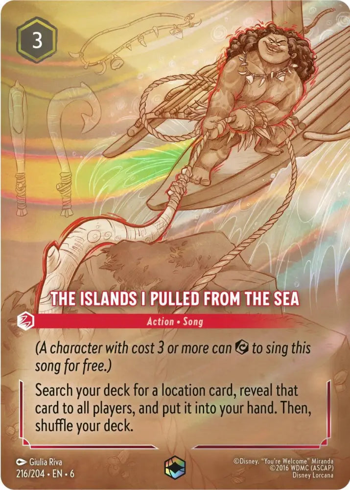The Islands I Pulled From The Sea (Enchanted) (216/204) [Azurite Sea] - Lorcana Single