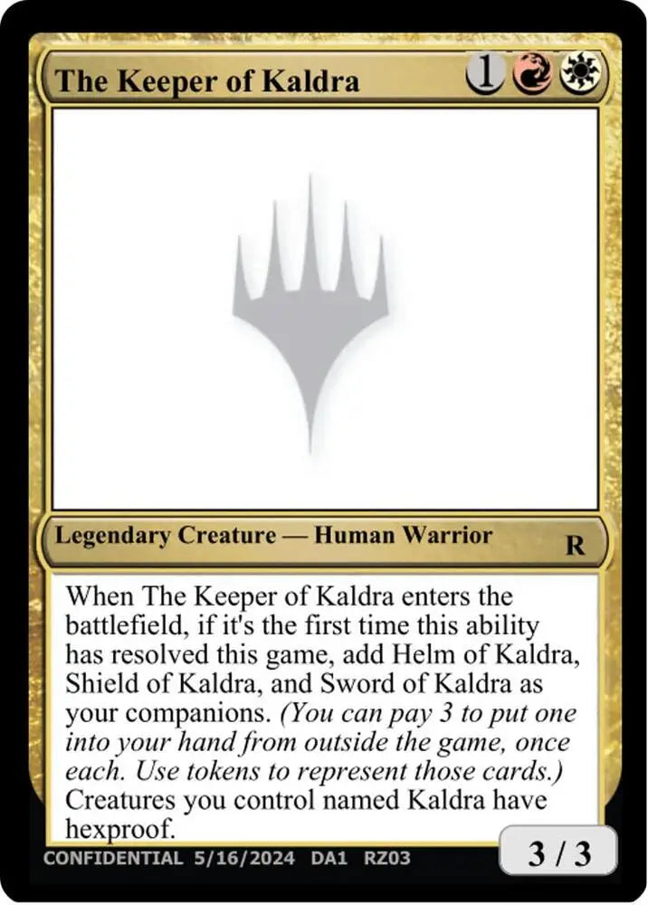 The Keeper of Kaldra [Un-Known Event Playtest Cards]